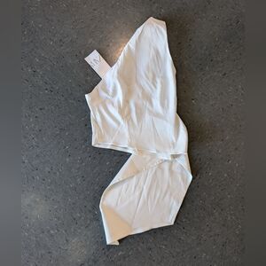 Zara Elegant Cream Shoulder Top Size Medium NWT